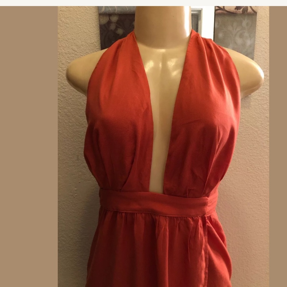 Re-Named Wrap Sundress Deep Cleavage Open Back - image 2